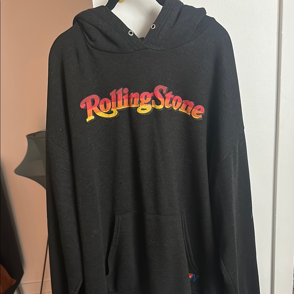Aviator Nation x Rolling Stone Oversized Hoodie Charcoal XL